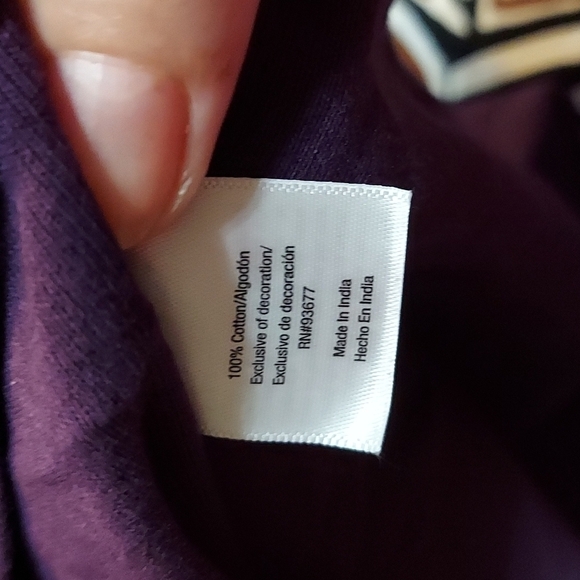 St John's Bay Purple Tshirt Size L - Picture 4 of 4
